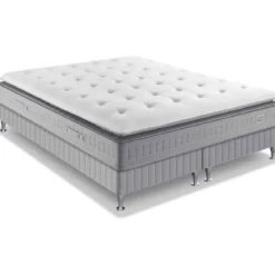 Ensemble matelas sommier pieds Simmons 651 ressorts ensachés + surmatelas intégré SW5