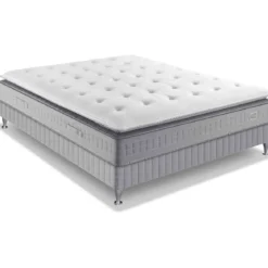 Ensemble matelas sommier pieds Simmons 651 ressorts ensachés + surmatelas intégré SW5