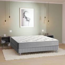 Ensemble matelas sommier pieds Simmons 600 ressorts ensachés SW4