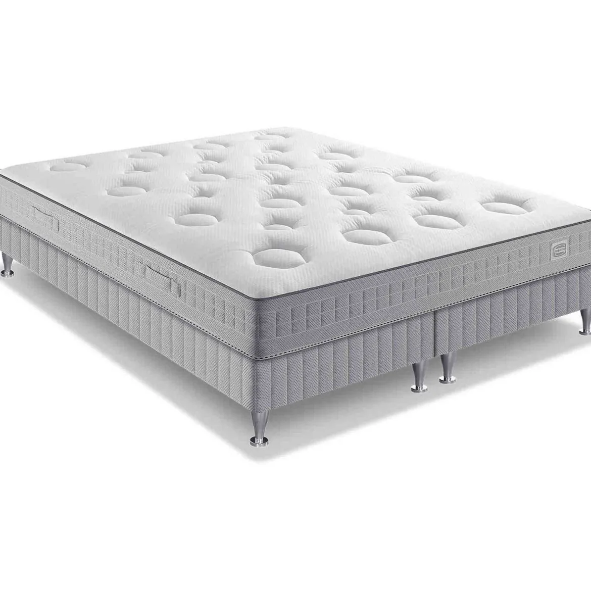 Ensemble matelas sommier pieds Simmons 600 ressorts ensachés SW4