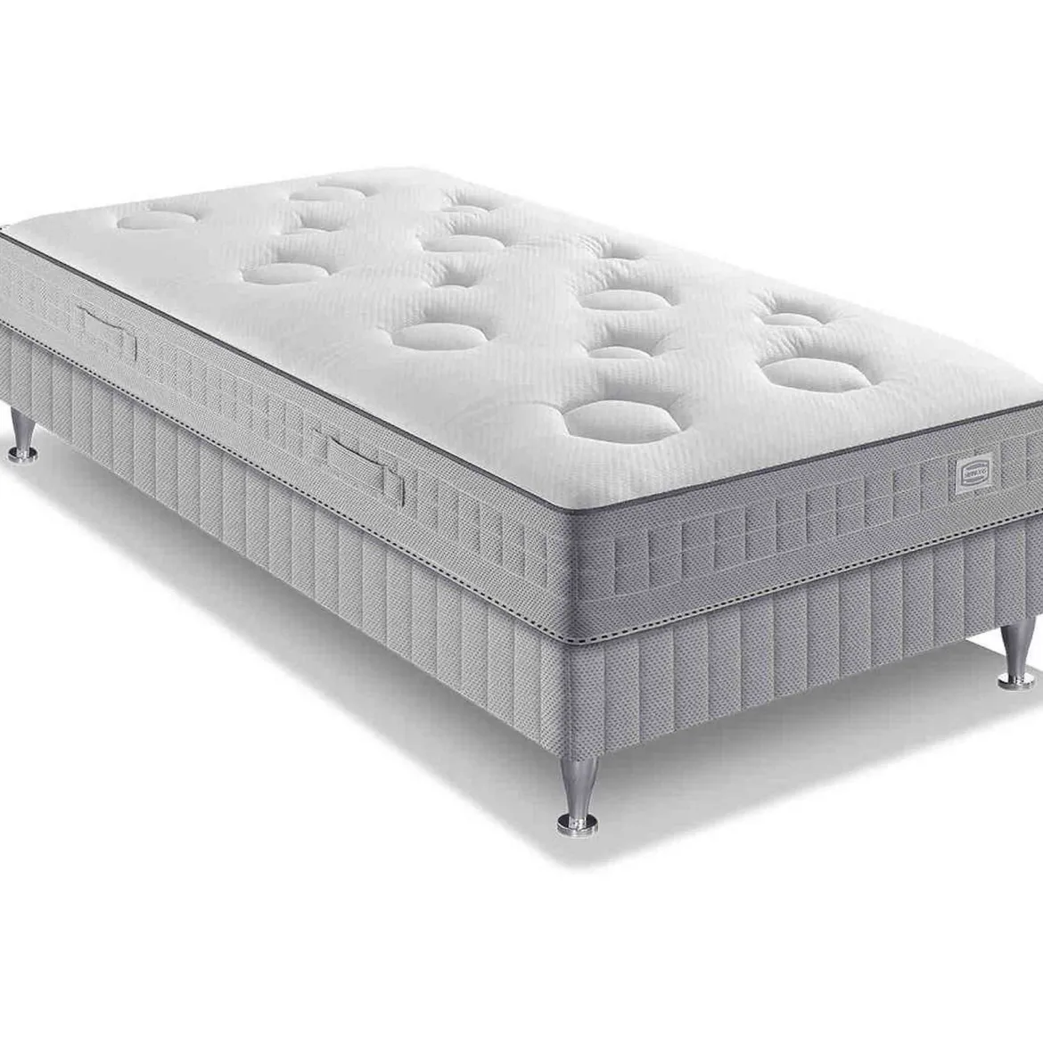 Ensemble matelas sommier pieds Simmons 600 ressorts ensachés SW4