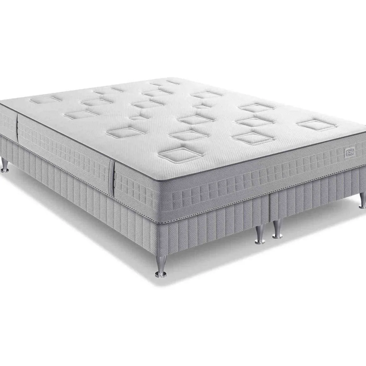 Ensemble matelas sommier pieds Simmons 532 ressorts ensachés SW2