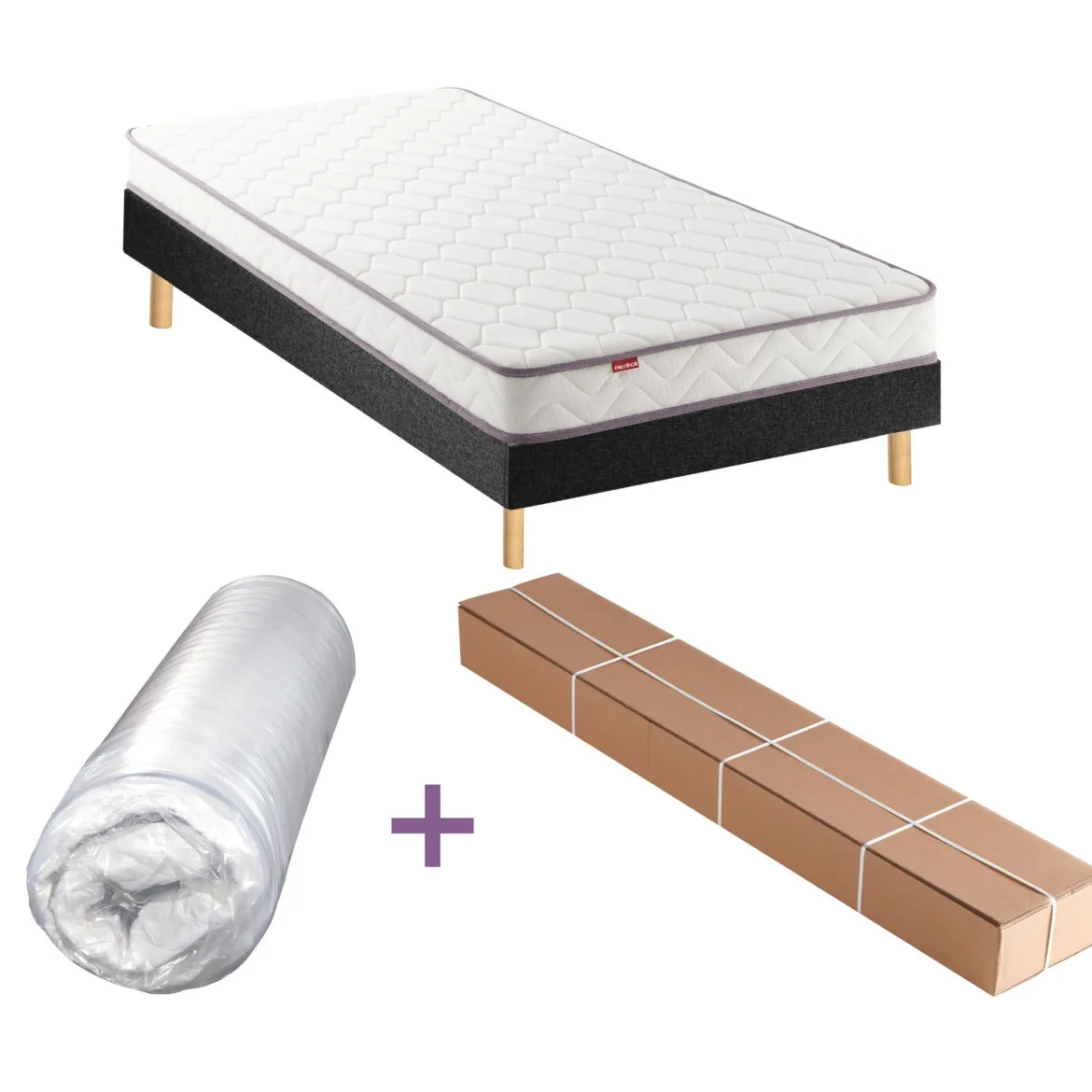 Ensemble sommier et matelas junior mousse ferme Merinos Positive Lit