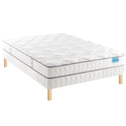 Ensemble sommier et matelas latex ferme Merinos Happy Lit