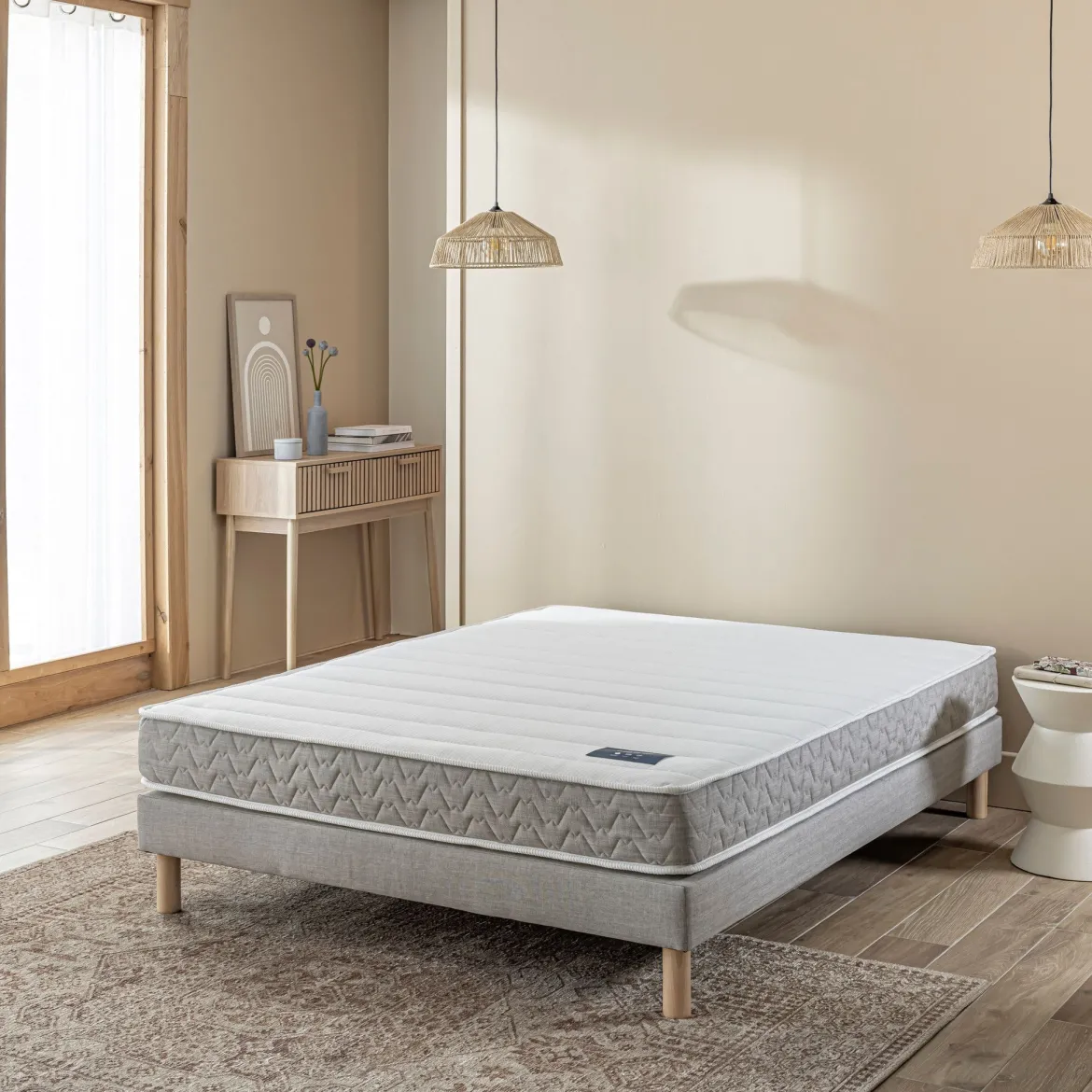 Ensemble sommier et matelas mousse ferme Terre de Nuit Sérénité 2.0