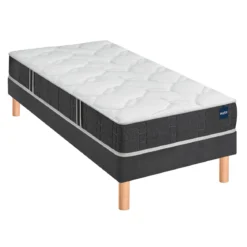 Ensemble sommier et matelas mousse ferme Bultex Essential Gris