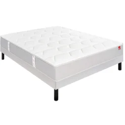 Ensemble sommier et matelas ressorts ensachés et mémoire de forme ferme Epeda Destination