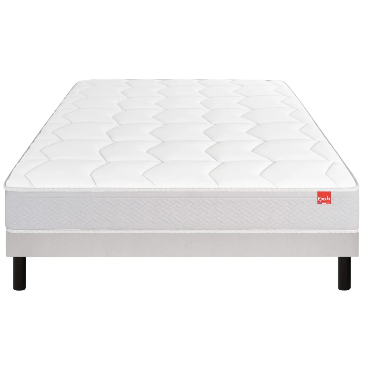 Ensemble sommier et matelas ressorts ensachés et mémoire de forme ferme Epeda Destination