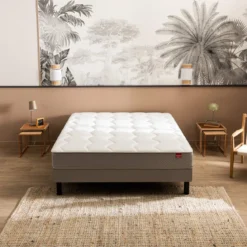 Ensemble sommier et matelas ressorts ensachés et mémoire de forme ferme Epeda Destination