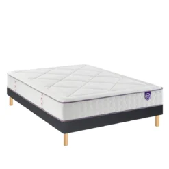 Ensemble sommier et matelas ressorts, mémoire de forme et latex ferme Merinos Full Bed