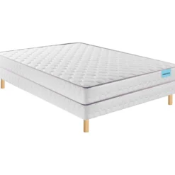 Ensemble sommier et matelas ressorts ensachés ferme Merinos Natty