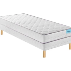Ensemble sommier et matelas ressorts ensachés ferme Merinos Natty