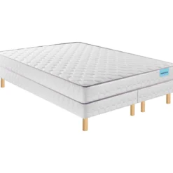 Ensemble sommier et matelas ressorts ensachés ferme Merinos Natty