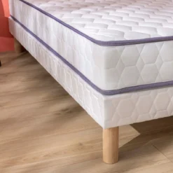 Ensemble sommier et matelas ressorts ensachés ferme Merinos Natty