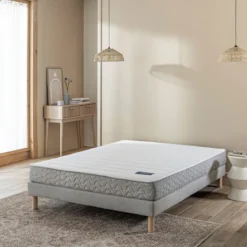 Ensemble sommier et matelas ressorts ensachés ferme Terre de Nuit Poésie