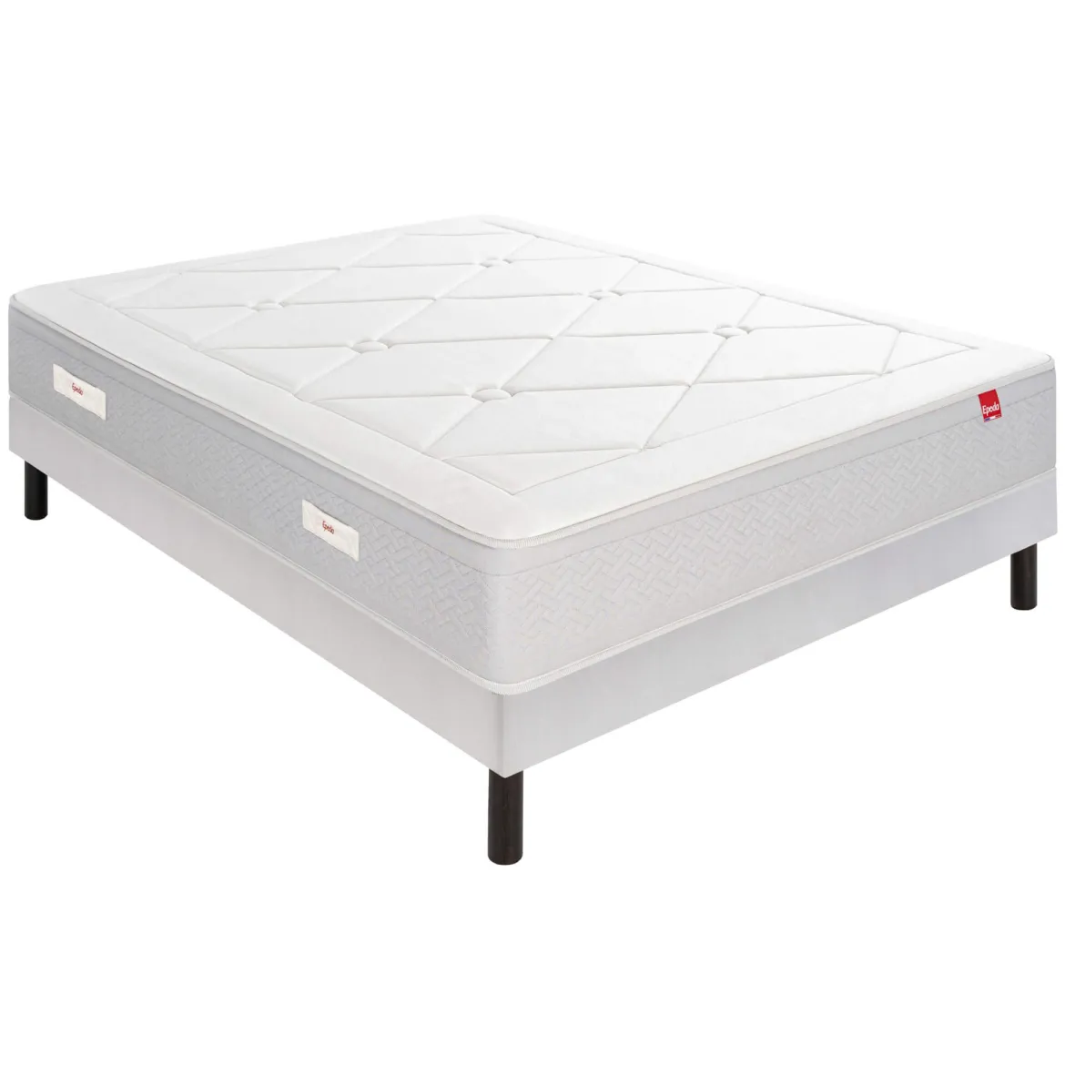 Ensemble sommier et matelas ressorts multi-actifs mi-ferme Epeda Échappée