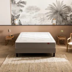 Ensemble sommier et matelas ressorts multi-actifs mi-ferme Epeda Échappée
