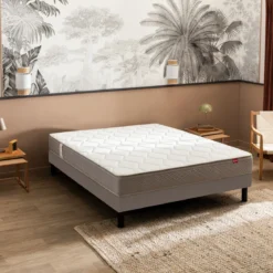 Ensemble sommier et matelas ressorts multispires ferme Epeda Dépaysant