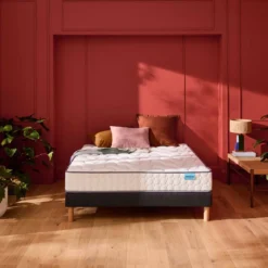 Ensemble sommier et matelas ressorts ensachés ferme Merinos Cosy Lit
