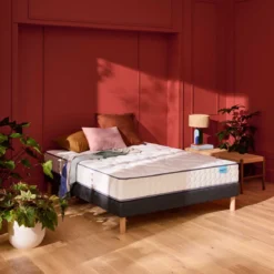 Ensemble sommier et matelas ressorts ensachés ferme Merinos Cosy Lit