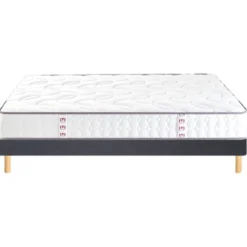 Ensemble sommier et matelas ressorts ensachés ferme Merinos Cosy Lit