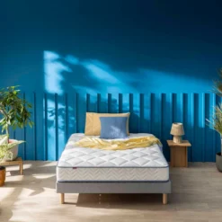 Ensemble sommier et matelas ressorts et mémoire de forme ferme Merinos Sweety