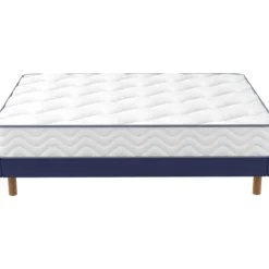 Ensemble sommier et matelas ressorts et mémoire de forme ferme Merinos Sweety