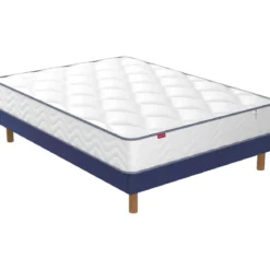 Ensemble sommier et matelas ressorts et mémoire de forme ferme Merinos Sweety