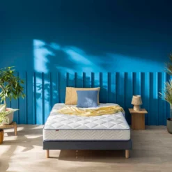 Ensemble sommier et matelas ressorts et mémoire de forme ferme Merinos Sweety