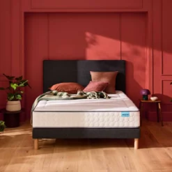 Ensemble sommier et matelas ressorts et mémoire de forme ferme Merinos Beauty Bed