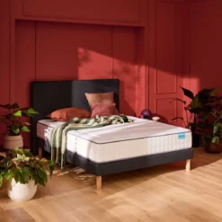 Ensemble sommier et matelas ressorts et mémoire de forme ferme Merinos Beauty Bed