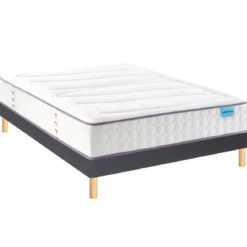 Ensemble sommier et matelas ressorts et mémoire de forme ferme Merinos Beauty Bed
