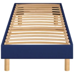 Ensemble sommier et matelas ressorts ensachés ferme Merinos Enjoy Bleu