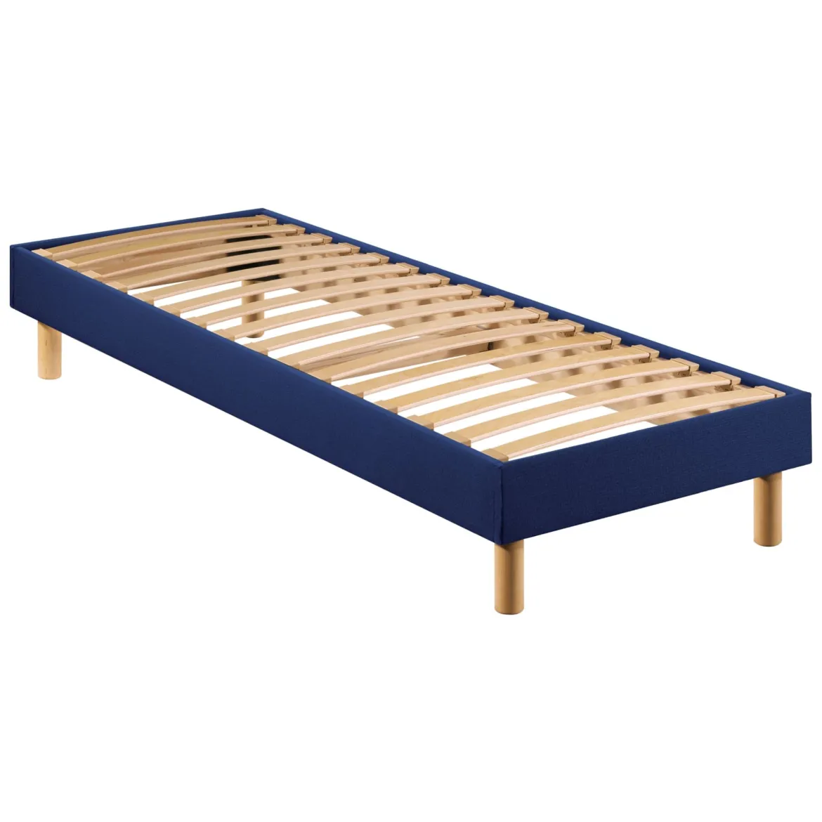 Ensemble sommier et matelas ressorts ensachés ferme Merinos Enjoy Bleu