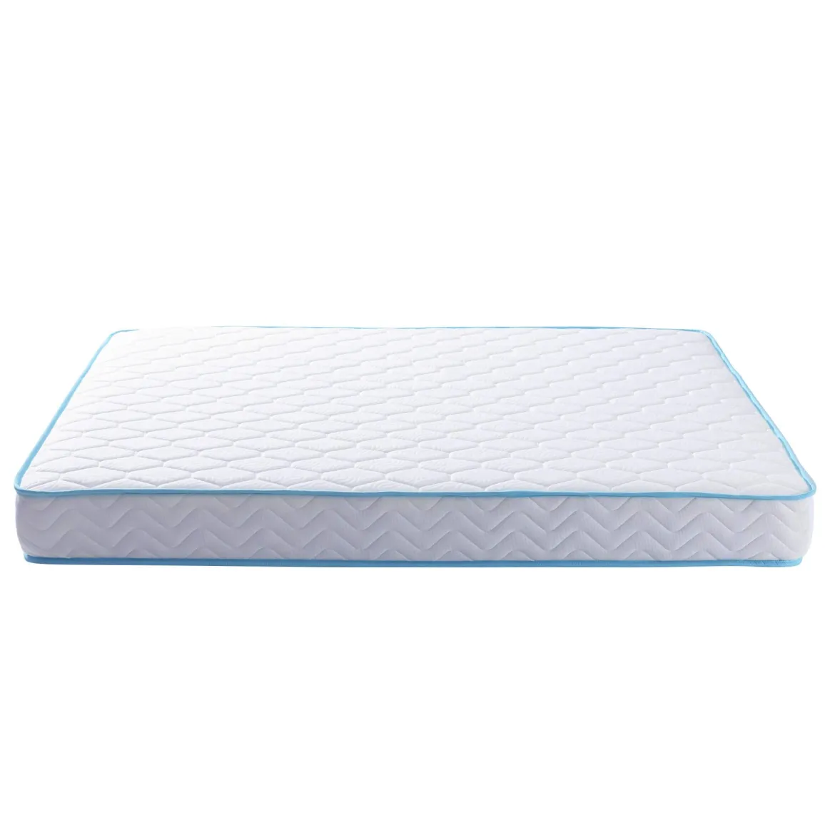Ensemble sommier et matelas ressorts ensachés ferme Merinos Enjoy Bleu