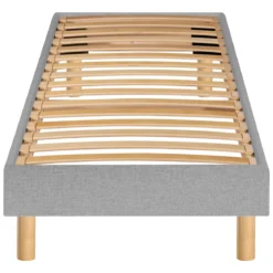Ensemble sommier et matelas ressorts ensachés ferme Merinos Enjoy Bleu