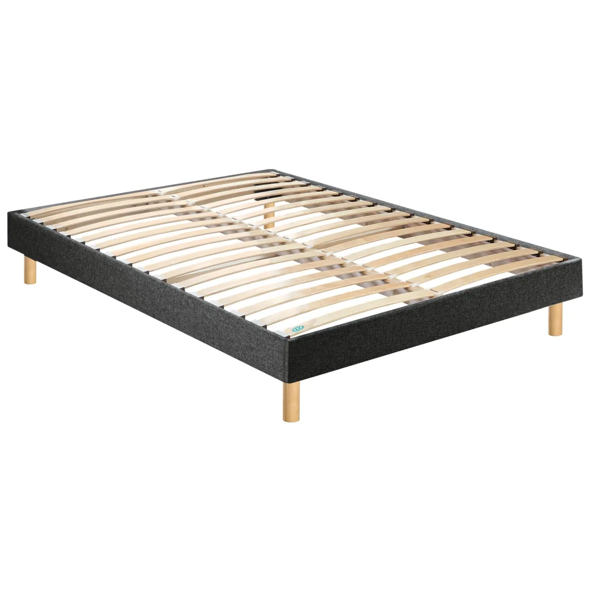 Ensemble sommier et matelas ressorts ensachés ferme Merinos Enjoy Bleu
