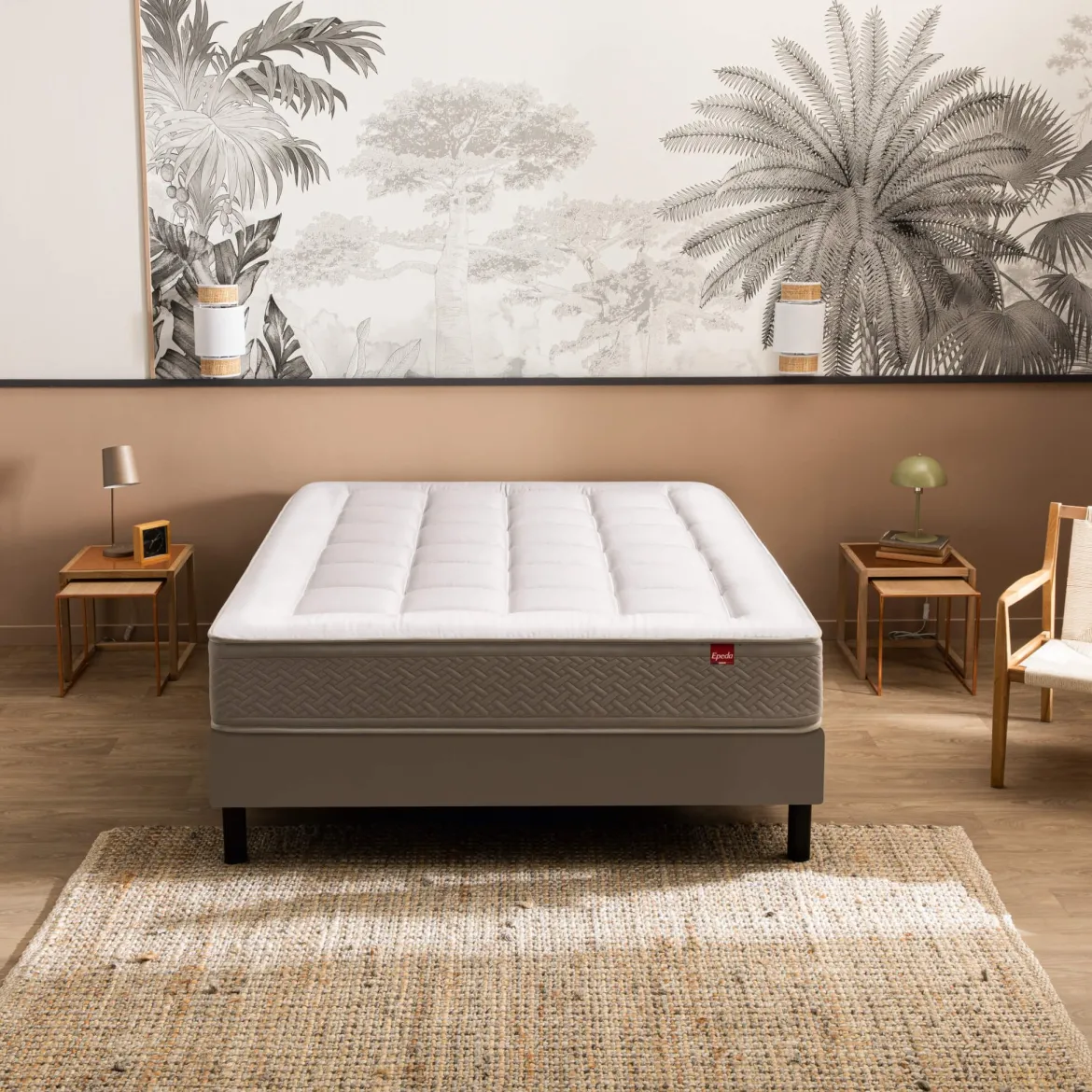 Ensemble sommier et matelas ressorts ensachés mi-ferme Epeda Le Majestueux