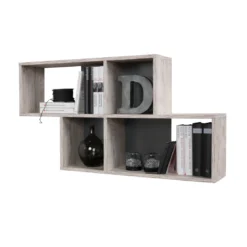 Etagère murale 4 cases en bois - ET13042