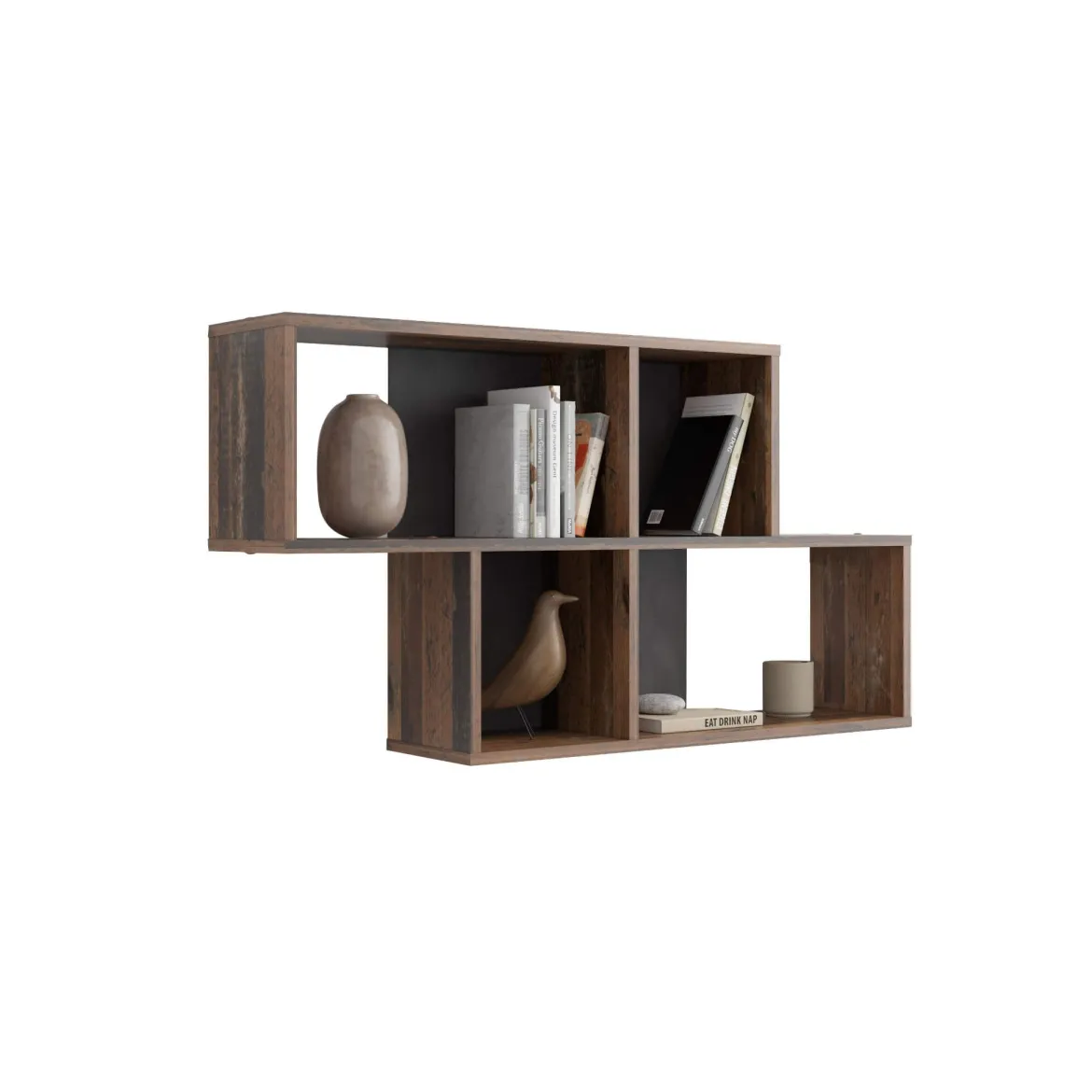 Etagère murale 4 cases en bois - ET13042