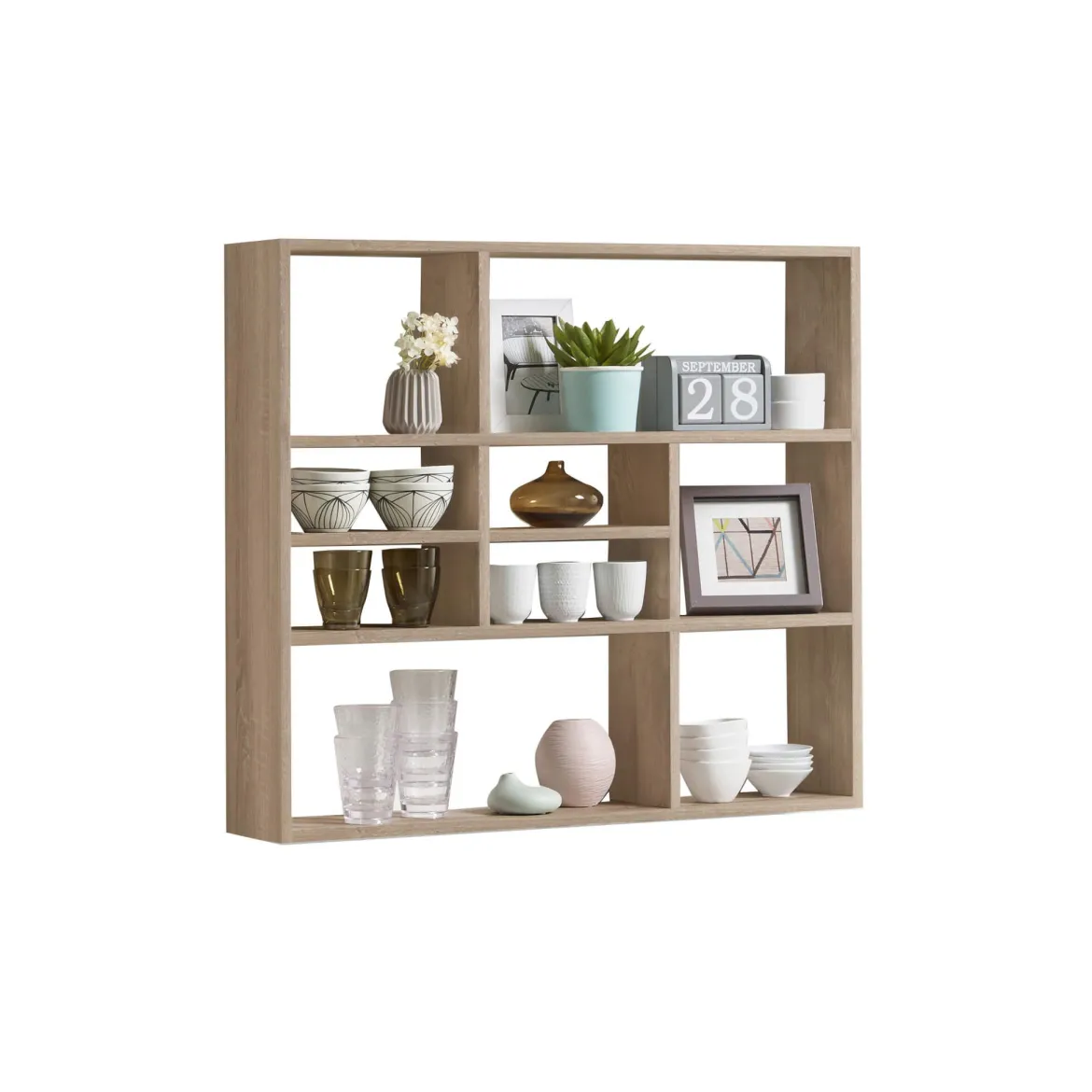Etagère murale à cases en bois - ET13041