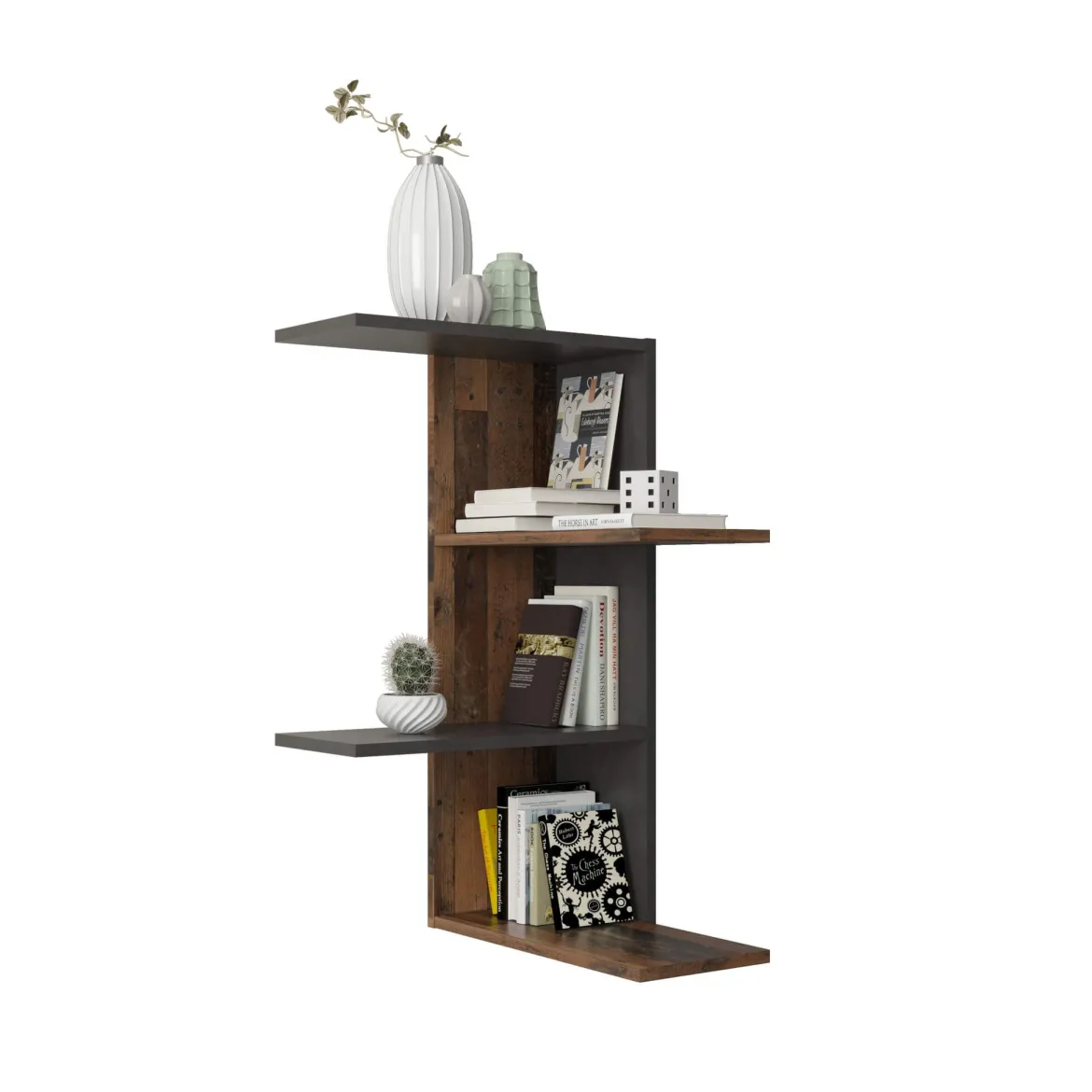 Etagère murale d'angle en bois - ET13038