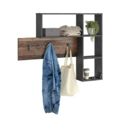 Etagère murale + porte manteaux - ET13052