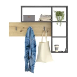 Etagère murale + porte manteaux - ET13052
