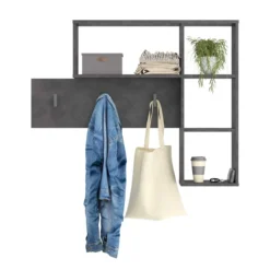 Etagère murale + porte manteaux - ET13052