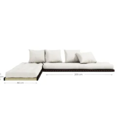 Futon canapé lit 3 places 2x70x200 CHICO
