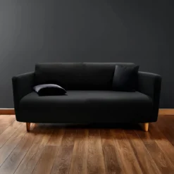 Housse de canapé noir extensible Douceur d'Intérieur Mila