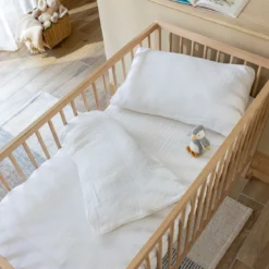Housse de couette bébé 80x120 gaze de coton NOA