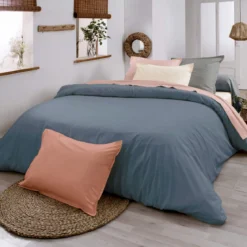 Housse de couette 100% coton biologique indigo - Tradilinge