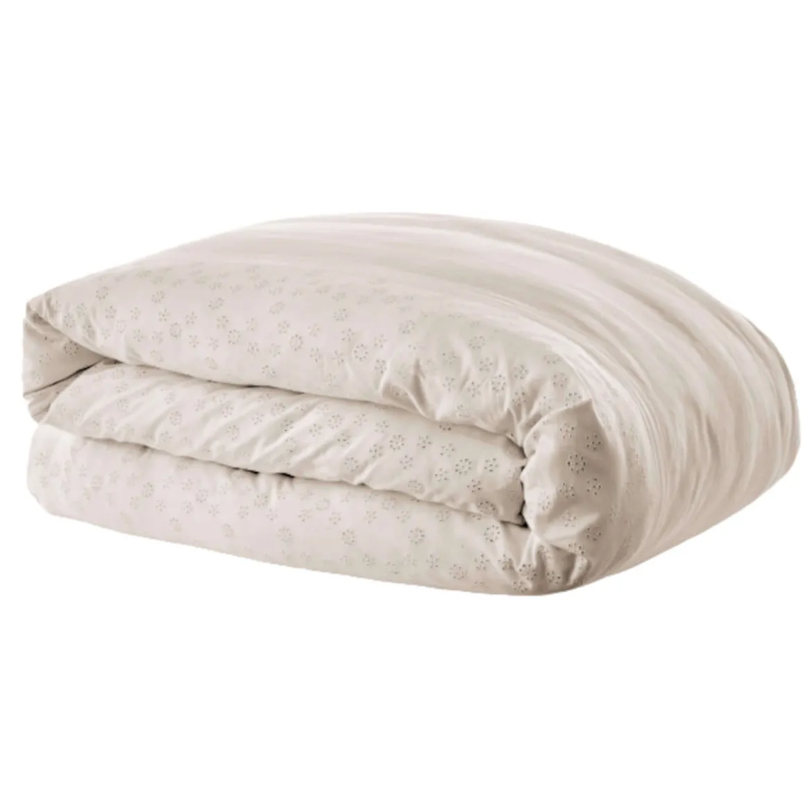 Housse de couette 100% coton broderie anglaise